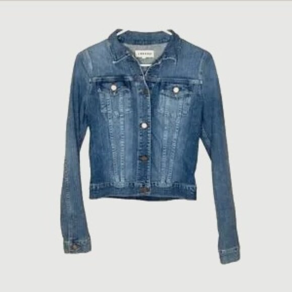 J Brand Denim Jean Jacket Trucker Universe Stretch Fitted Classic LARGE #4030225 - Picture 2 of 14